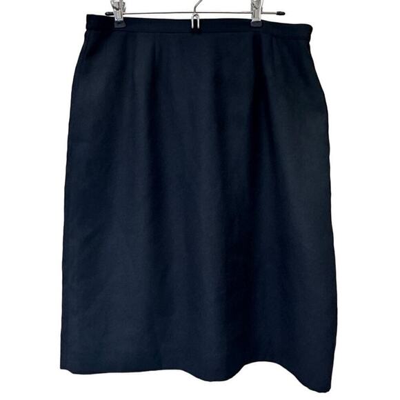 Le Suit Women's Black Slit Knee Length Skirt Size 12 Petite Clueless Workwear - Picture 1 of 10